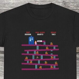 Doctor Who T-shirt Retro Game Parody